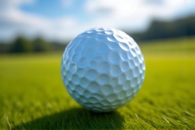 A golf ball blurring past the camera, symbolizing long distance.